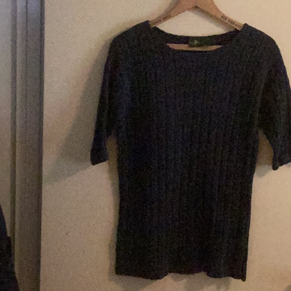 Grey 1/2 slength sleeve knit blouse